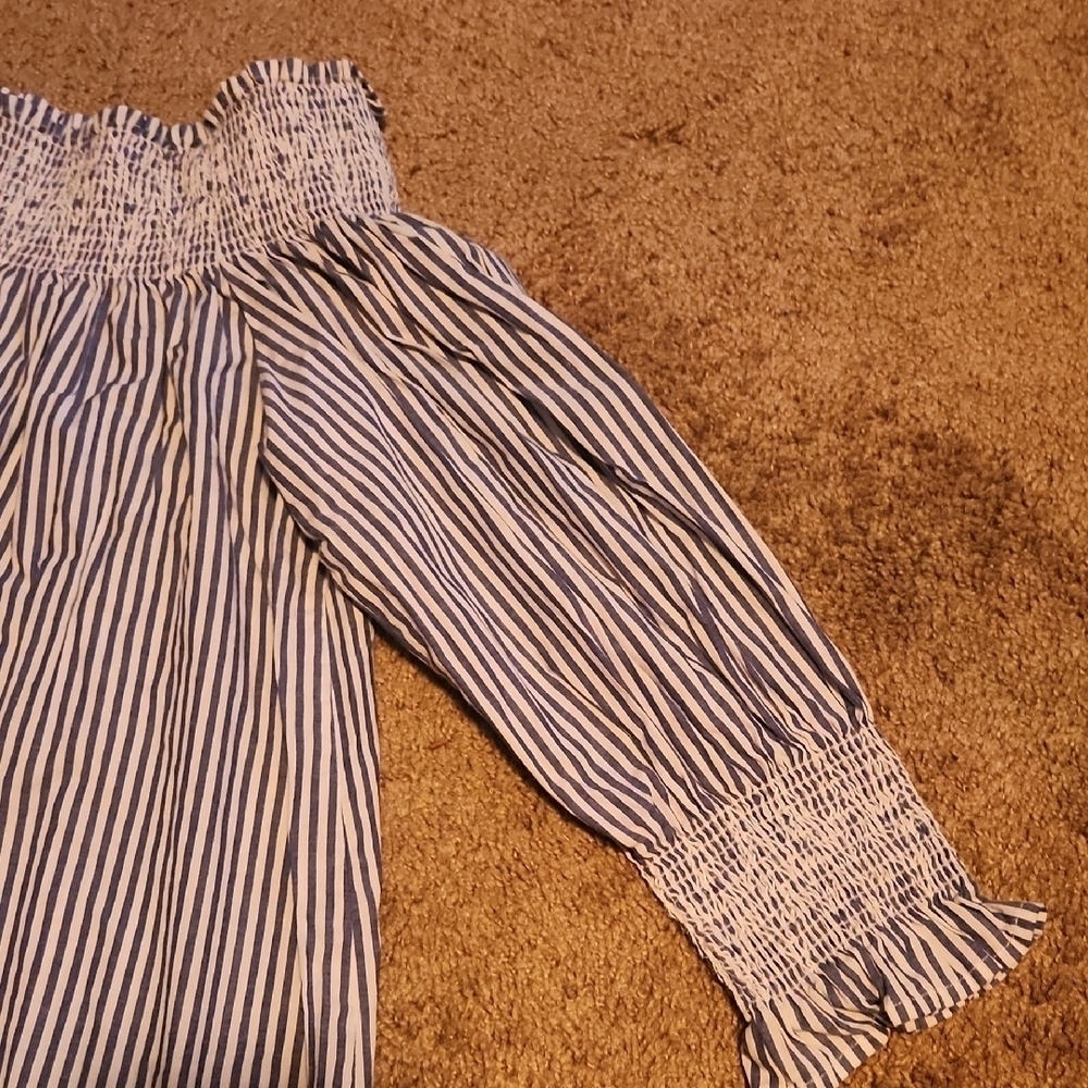 Forever 21 Blue and White Striped Dress - Picture 3 of 4